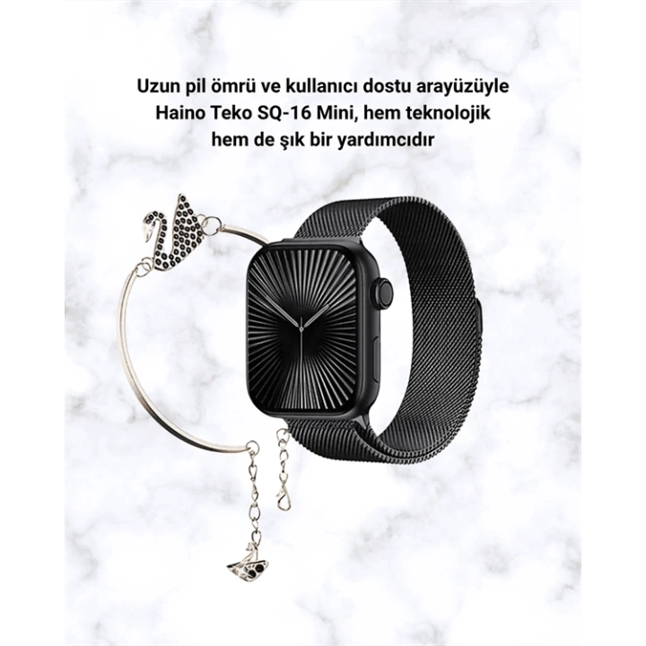Akıllı Saat SQ-16 Mini Series 10 | Unisex Tasarım, Sağlık ve Spor Takibi