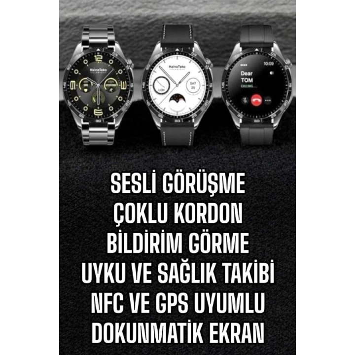 Akıllı Saat Titreşimli Pusula Nabız ve Tansiyon Ölçer NFC Uyumlu