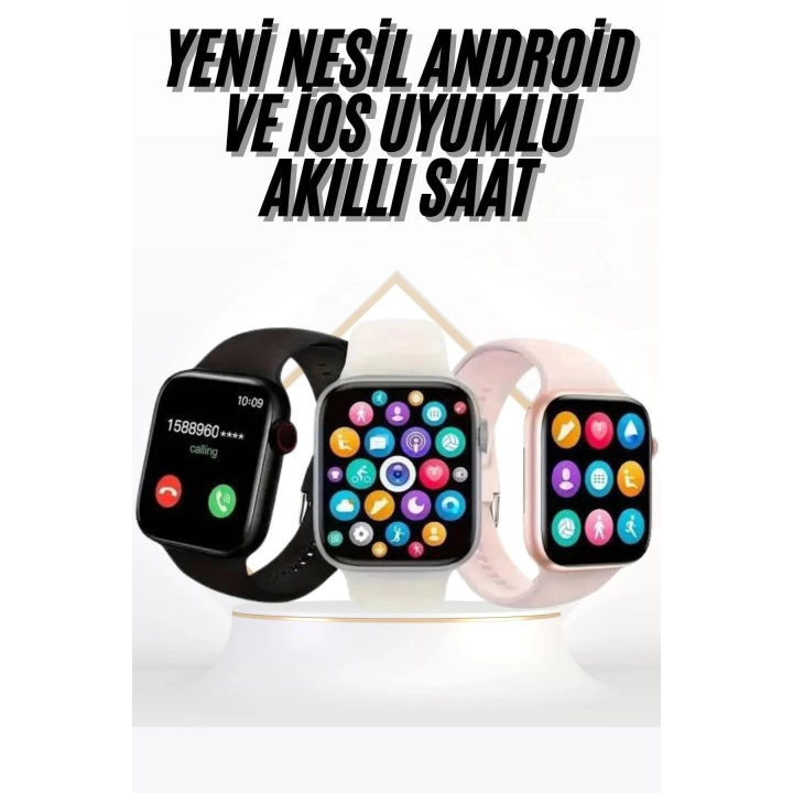 Akıllı Saat Uyku ve Sağlık Takibi Arama Cevaplama 44 MM Amoled Ekran