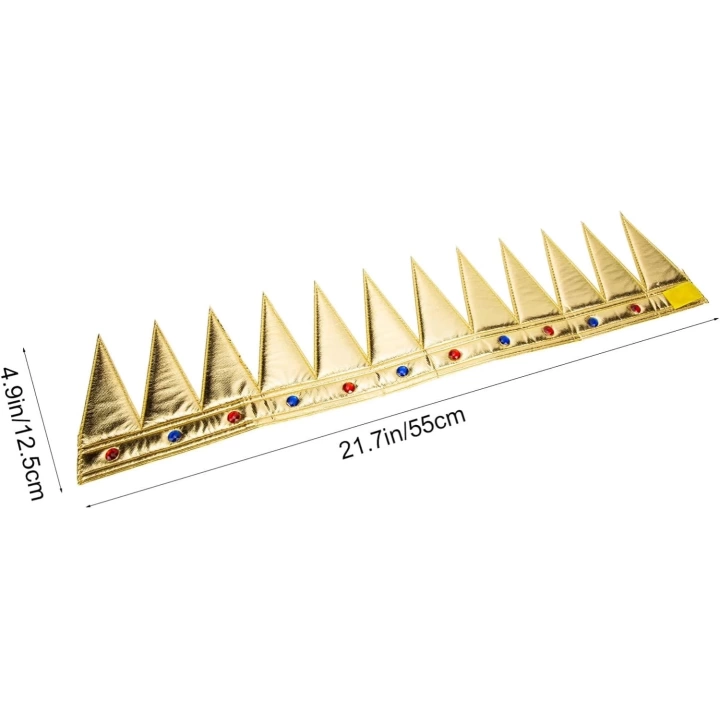 Altın Renk Eva Yumuşak Kral Kraliyet Tacı Yetişkin Çocuk Uyumlu 55 Cm