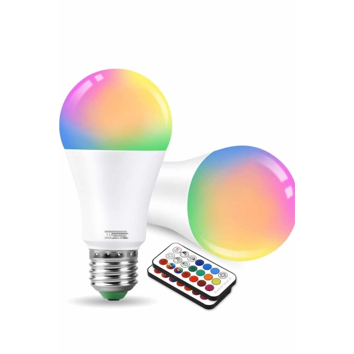 Ambiyans Aydınlatma RGB Led Lamba Kumandalı Renk Değiştirebilen