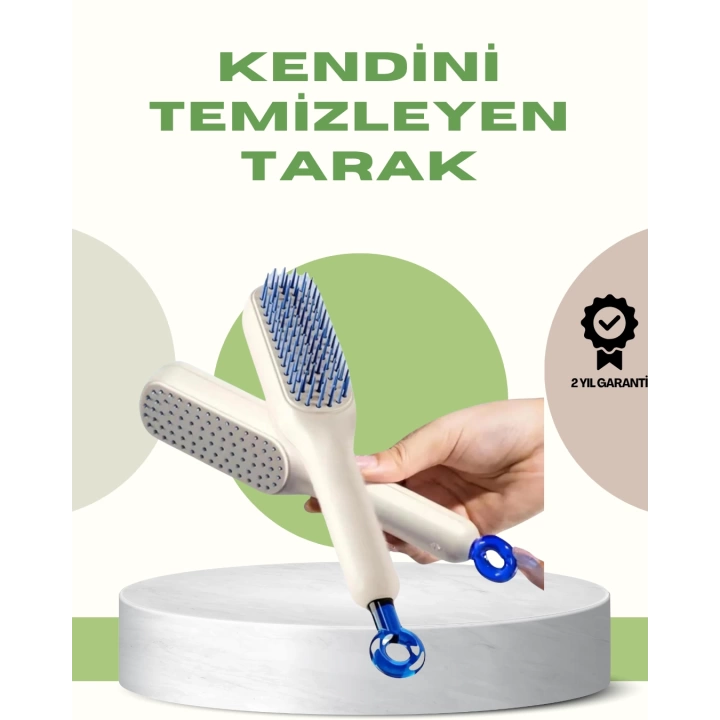 Anti-Statik Saç Tarağı – Kolay Temizlenebilir, Silikon Masaj Uçlu, Kompakt Boyut