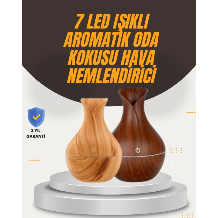 Aromaterapi Özellikli Ultrasonik Taşınabilir Oda ve Ofis Nemlendirici