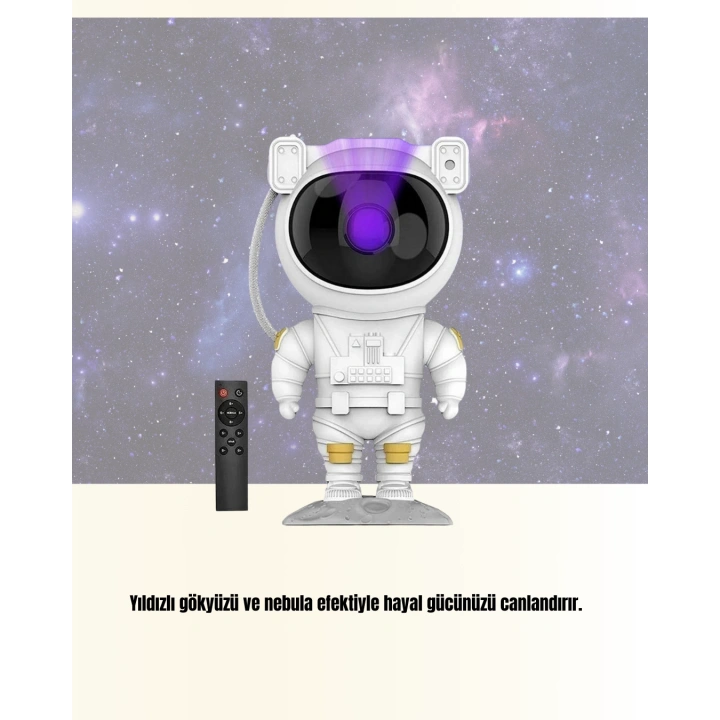 Ayarlanabilir Parlaklık ve Zamanlayıcı Modlu Astronot Lamba