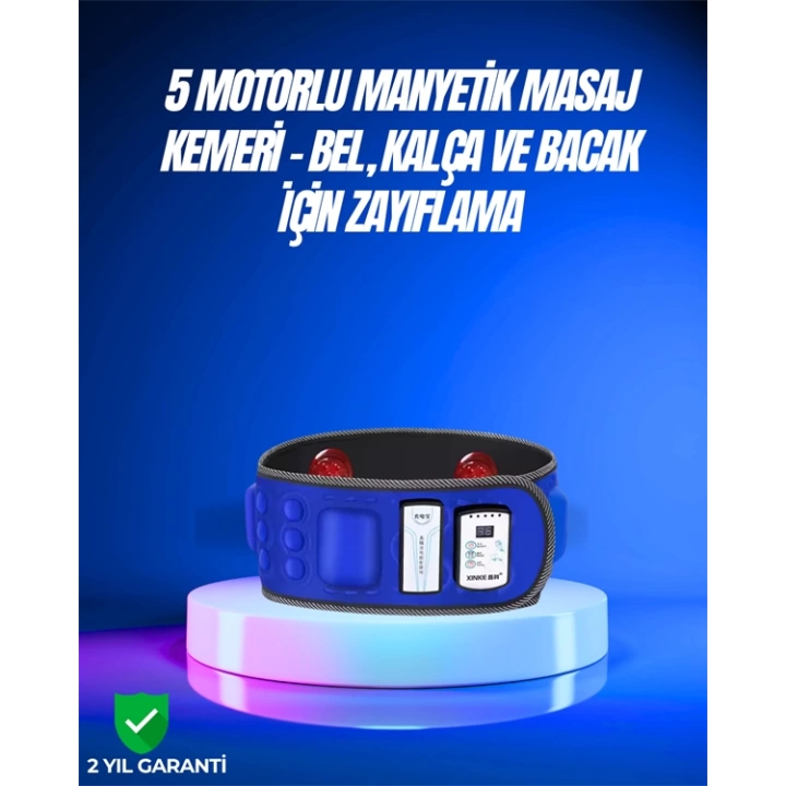 Bel, Kalça, Bacak ve Karın Bölgesi İçin 5 Motorlu Titreşimli Masaj Cihazı