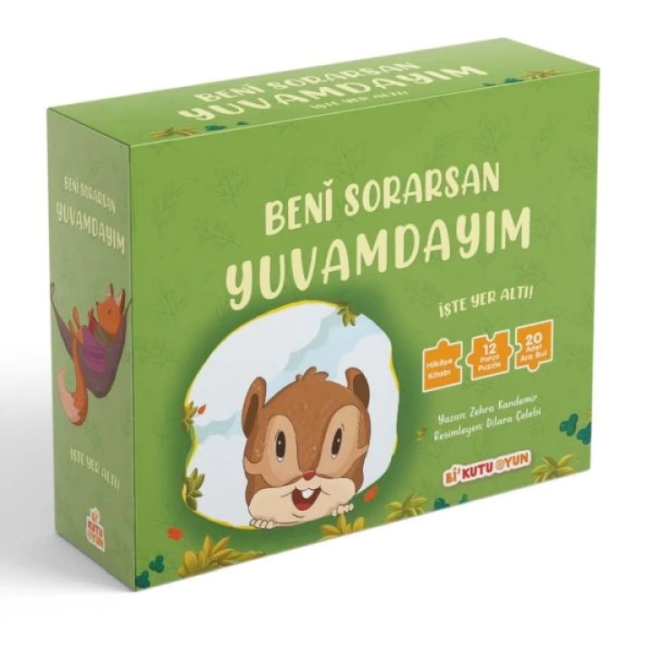 Beni Sorarsan Yuvamdayım-İşte Yer Altı! (Kitap ve Yapboz Seti)