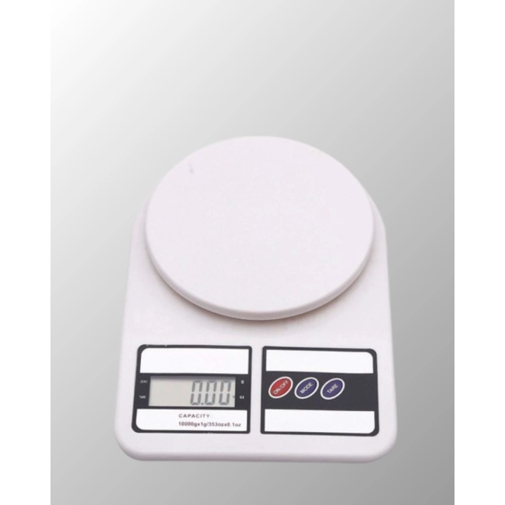 Beyaz Plastik Dijital Mutfak Tartısı – 24x16.8x1.5cm