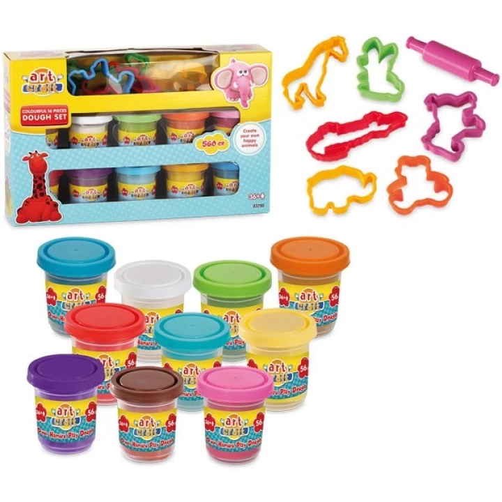 BFS  03290 Art Craft 16 parça HAMUR SETİ-RENGARENK / 560 gr