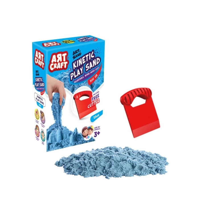 BFS  03686 Aksesuarlı Mavi Kinetik Oyun Kumu 500 gr