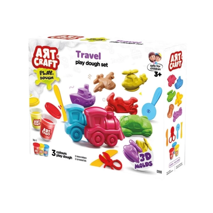 BFS   03998 Art Craft Seyahat Araçları Hamur Set 168 Gr -Fentoys