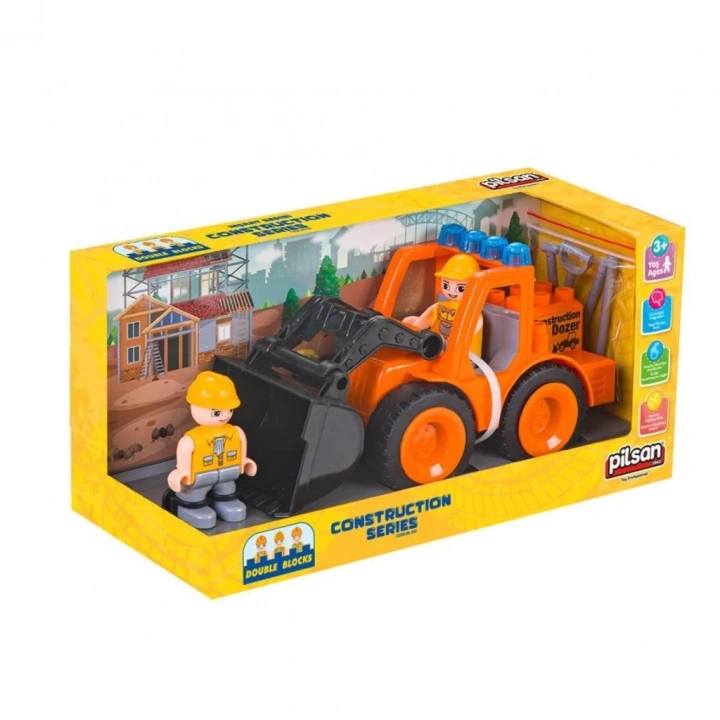 BFS   06 533 Double Blocks İş Makineleri Serisi -Pilsan Oyuncak