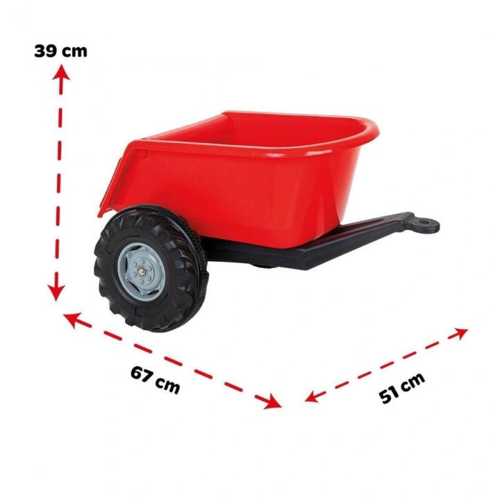 BFS 07 295K BÜYÜK TRAKTÖR RÖMORK KIRMIZI