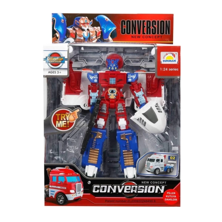 BFS   1:24 Sesli ve Işıklı Dönüşebilen Robot 22 cm