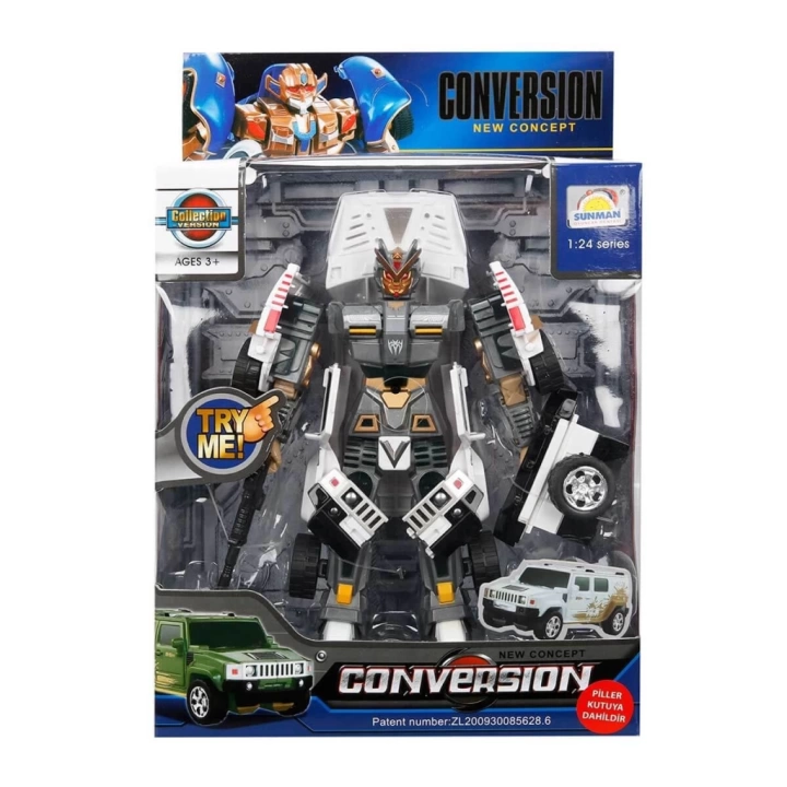 BFS   1:24 Sesli ve Işıklı Dönüşebilen Robot 22 cm