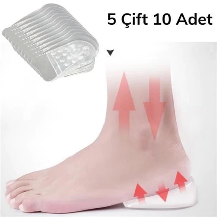 BFS  10 adet  Ayakkabı Boy Uzatıcı Anatomik Ortapedik Silikon Tabanlık