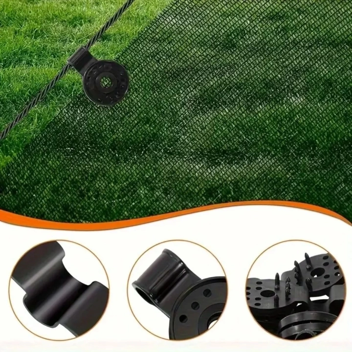 BFS  10 Adet Güneşlik Filesi Sabitleme Klipsleri, Gölgelik Bezi ve Brandalar İçin Dayanıklı Plastik Kelepçe Kancaları