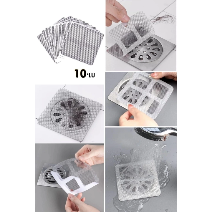 BFS  10lu Banyo ve Mıutfak Lavabo Koku Önleyici ve Haşere Böcek Önleyici Gider Filtresi