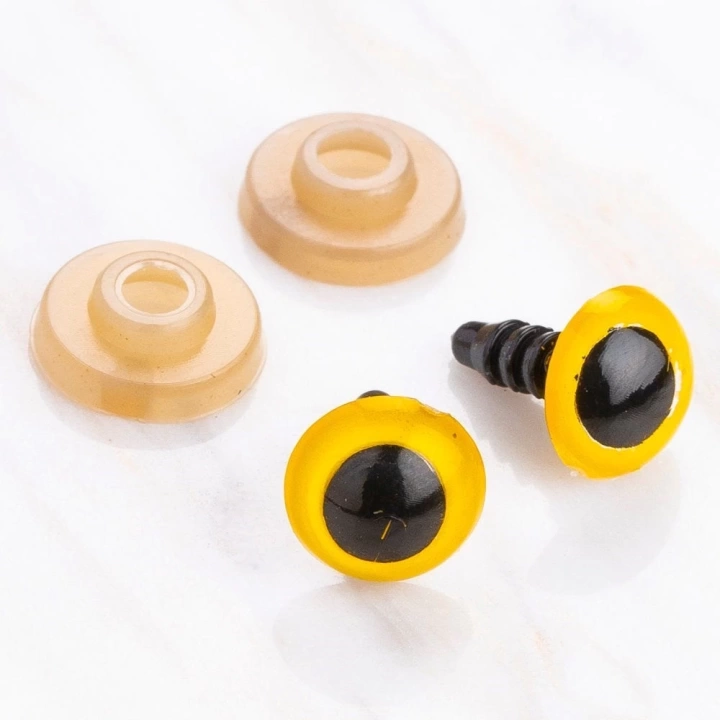 BFS  10 mm Sarı 5 Çift Amigurumi Göz