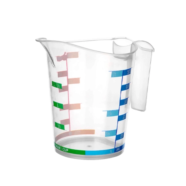 BFS  1000 ml Renkli Dereceli Sert Plastik Mutfak Ölçü Kabı