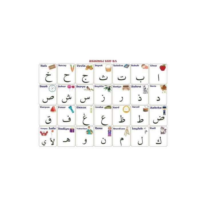 BFS  100x150 cm Statik Kağıt Elif-Ba Öğrenme Tahtası