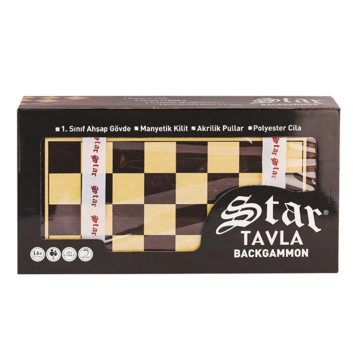 BFS   1021798 Star Antik Ceviz Tavla Takımı -Star Oyun Aletleri