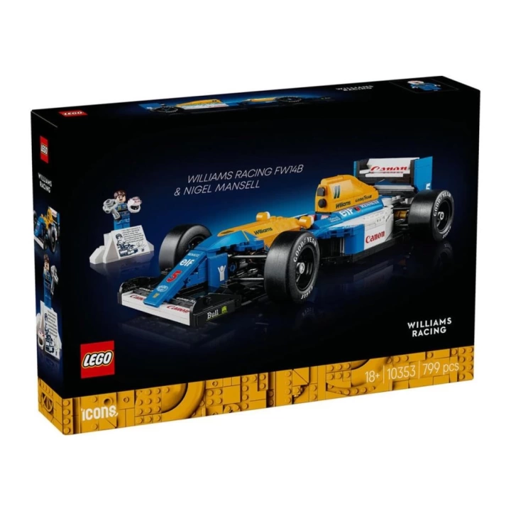 BFS   10353 Lego icons Williams Racing FW14B ve Nigel Mansell 10353 parça +18 yaş