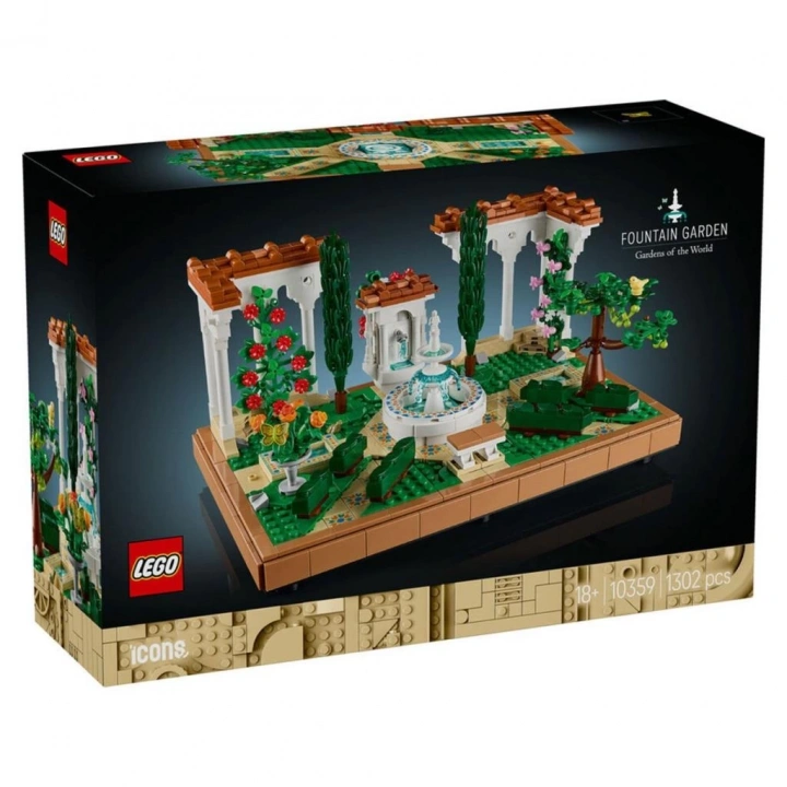BFS   10359 Lego icons Çeşmeli Bahçe - Fountain Garden 1302 parça +18 yaş