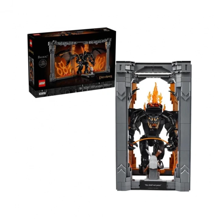 BFS  10367 Lego icons - Yüzüklerin Efendisi: Balrog™ Kitaplık Dekoru 1201 parça +18 yaş