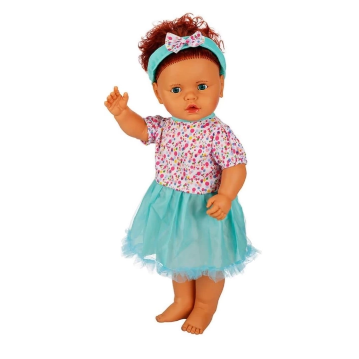 BFS  1060011 Lila Sesli Saçlı Et Bebek 60 cm