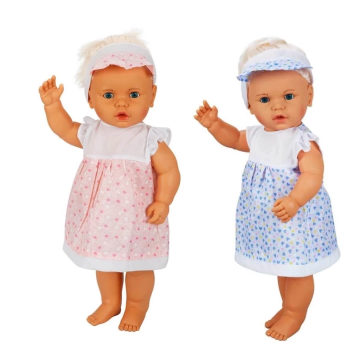 BFS  1060011 Lila Sesli Saçlı Et Bebek 60 cm