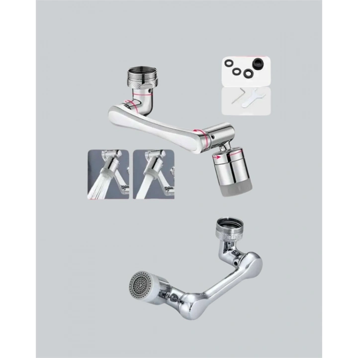 BFS 1080° Dönebilen Püskürtme Filtreli Musluk Başlığı Su Tasarruflu