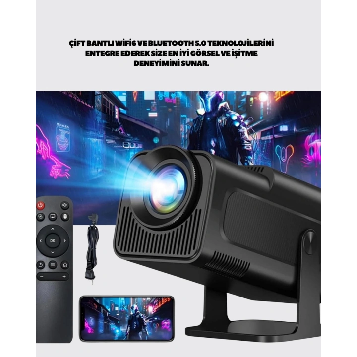 BFS 1080P Full HD Çözünürlük ve 4K Destekli Projektör