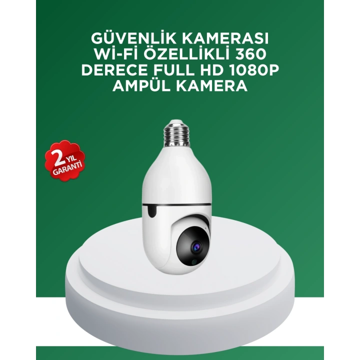 BFS 1080P Gece Görüşlü Ampul Güvenlik Kamerası – Kablolu ve Kablosuz Seçenekli