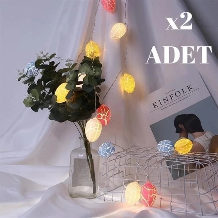 BFS  10lu Renkli Yumurta Şeklinde Dekoratif Dolama Led Aydınlatma
