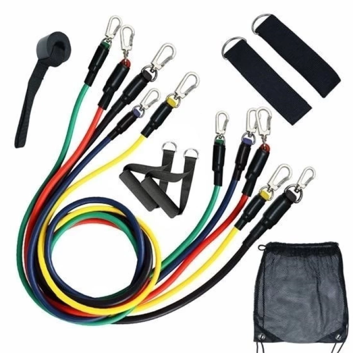 BFS  11 Parça Lateks Egzersiz Bandı Çekme Halatı Egzersiz Seti