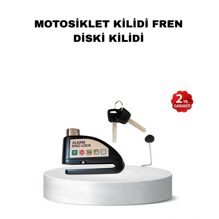 BFS 110 dB Alarmlı Disk Fren Kilidi Su Geçirmez Çelik Gövde Motosiklet Güvenlik