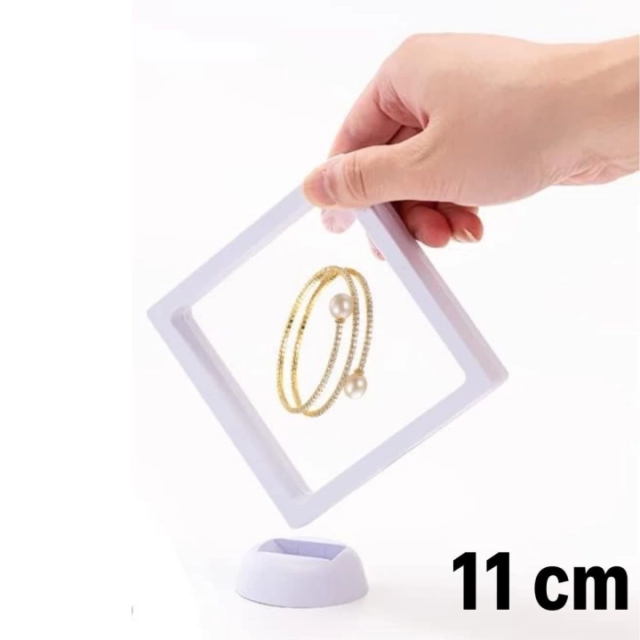BFS  11x11cm Standlı 3D Takı Ziynet Hatıra Koleksiyon Saklama Kutusu Şeffaf Film Çerçevesi