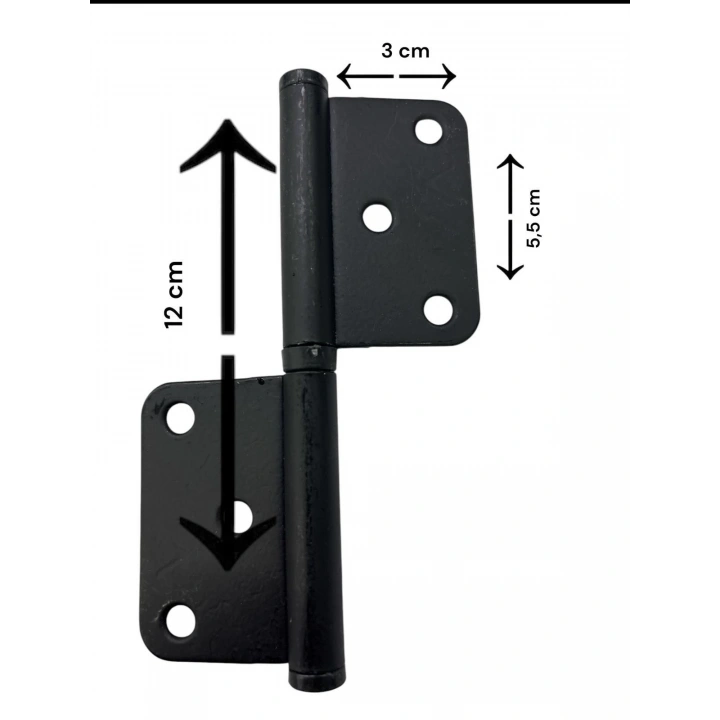 BFS 12 cm Siyah Yönsüz Cerman Menteşe