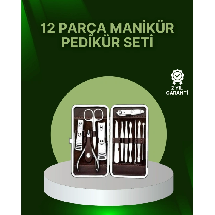 BFS 12 Parçalık Özel Deri Çantalı Kişisel Bakım Seti