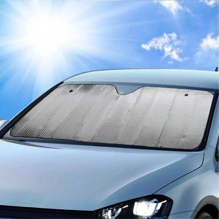 BFS  120*55 cm Ambalajlı Vantuzlu Araç İçi Ön Cam Perdesi Katlanabilir Güneşlik