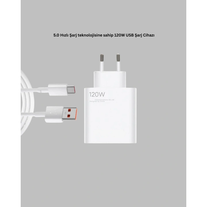 BFS 120 Watt Turbo Şarj Cihazı Xiaomi Redmi Note 10 11 12 Uyumlu