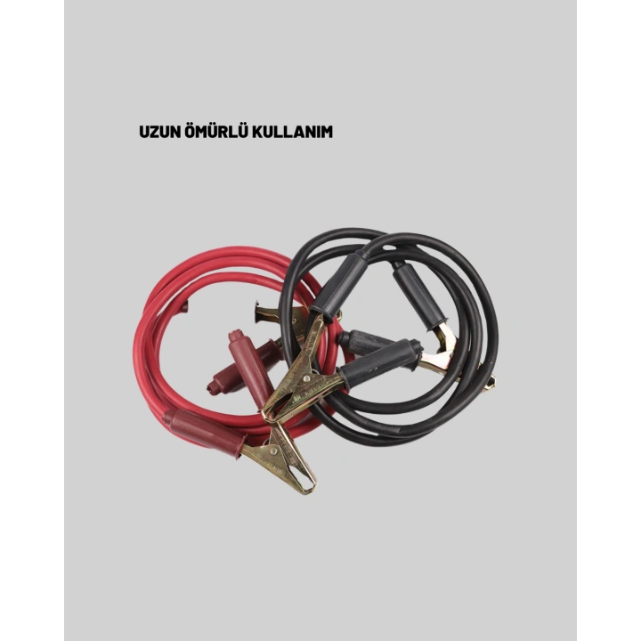 BFS 1200 Amper Akü Takviye Kablosu 2 Metre İzoleli Bakır Uçlu