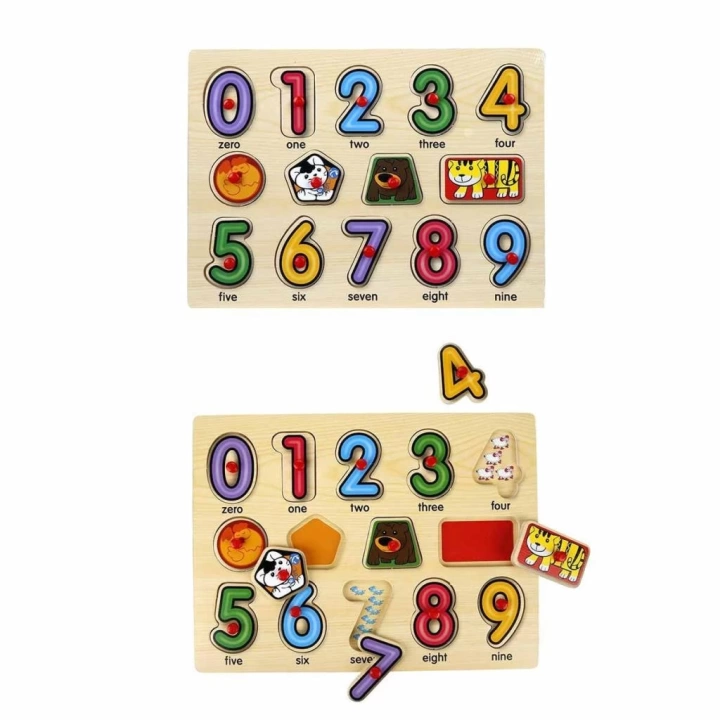 BFS  130444 Ahşap Raptiyeli Puzzle Saat