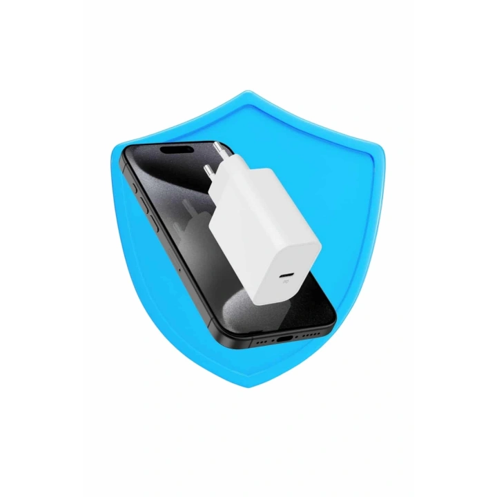 BFS 15/Pro/Pro Max 20W İOS Uyumlu Hızlı Şarj Aleti Adaptörlü Beyaz