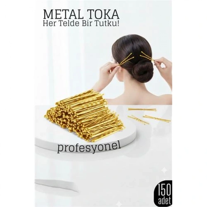 BFS 150’li Gold Metal Tel Toka Seti – Profesyonel Saç Şekillendirme İçin