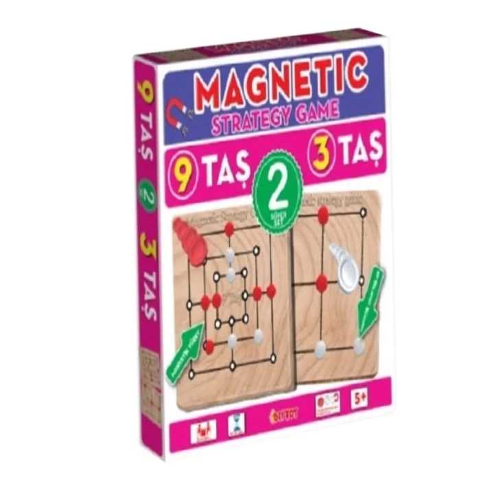 BFS   1531549 Manyetik Strateji Oyunları 9 Taş+3 Taş -Dıytoy