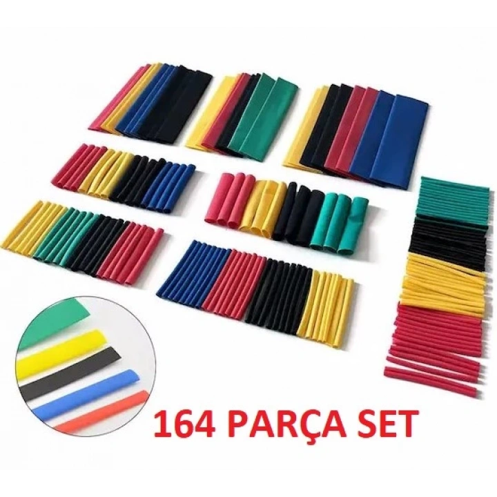 BFS  164 Parça Set Isıyla Daralan Makaron Kablo Koruyucu Kılıf