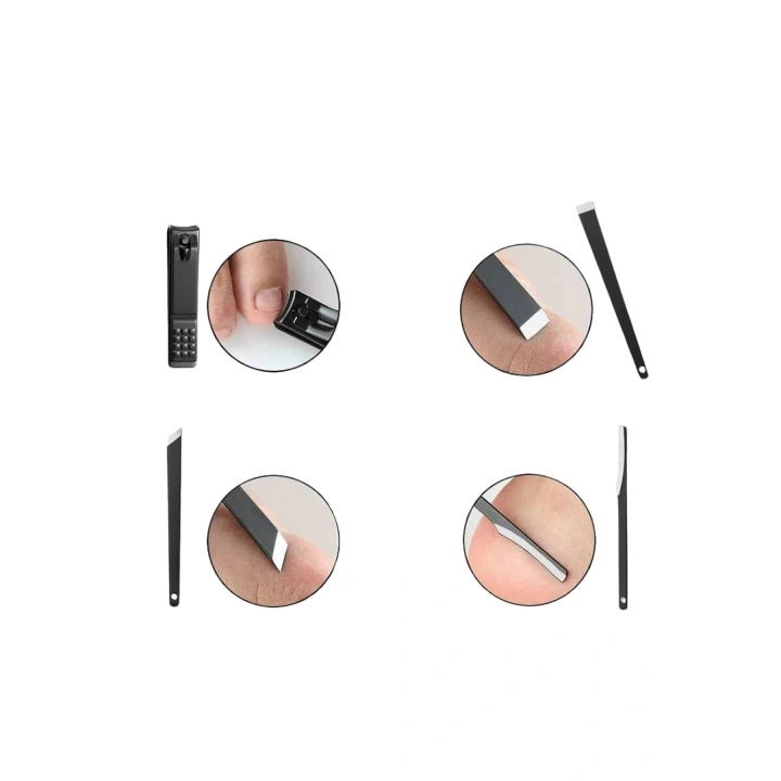 BFS 17 Parça Manikür Seti Taşınabilir Özel Çantalı El ve Ayak Bakımı Tırnak Batığı Temizleme