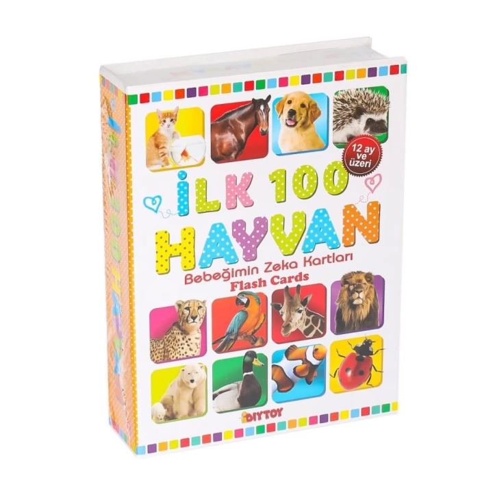 BFS  1741 FLASH CARD İLK 100 HAYVANLAR EĞİTİCİ KARTLAR