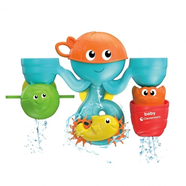 BFS  17458 Eğlenceli Arkadaşlar Su Parkı Banyo Oyuncağı, Baby Clementoni, +6 ay